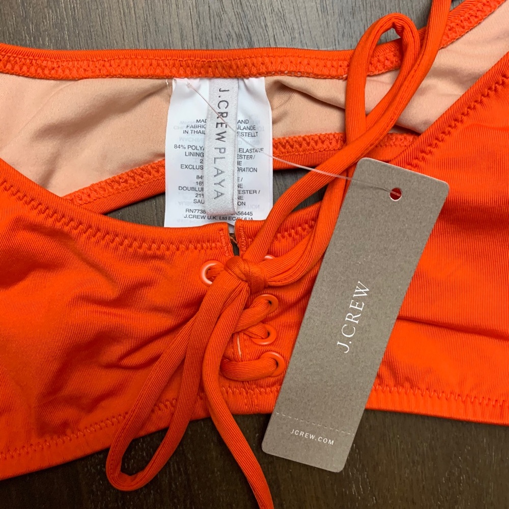 J.Crew Playa Waikiki lace-up bikini top
